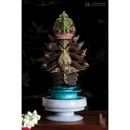 5.8 เลื่อมน้ำตาลทองรพินทร์ THE GOLDEN BROWN RAPHIN พระนาคปรกฉลุมุจลินท์นาคราชโพธิสักการ