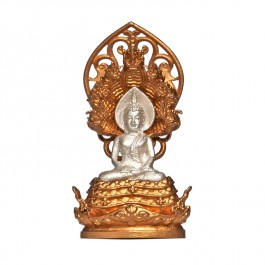 พระพุทธมุจจลินท์รักษ์ธนทวี สูง 2.4 ซม. ปรกบรอนซ์อิตาลี องค์เงิน
